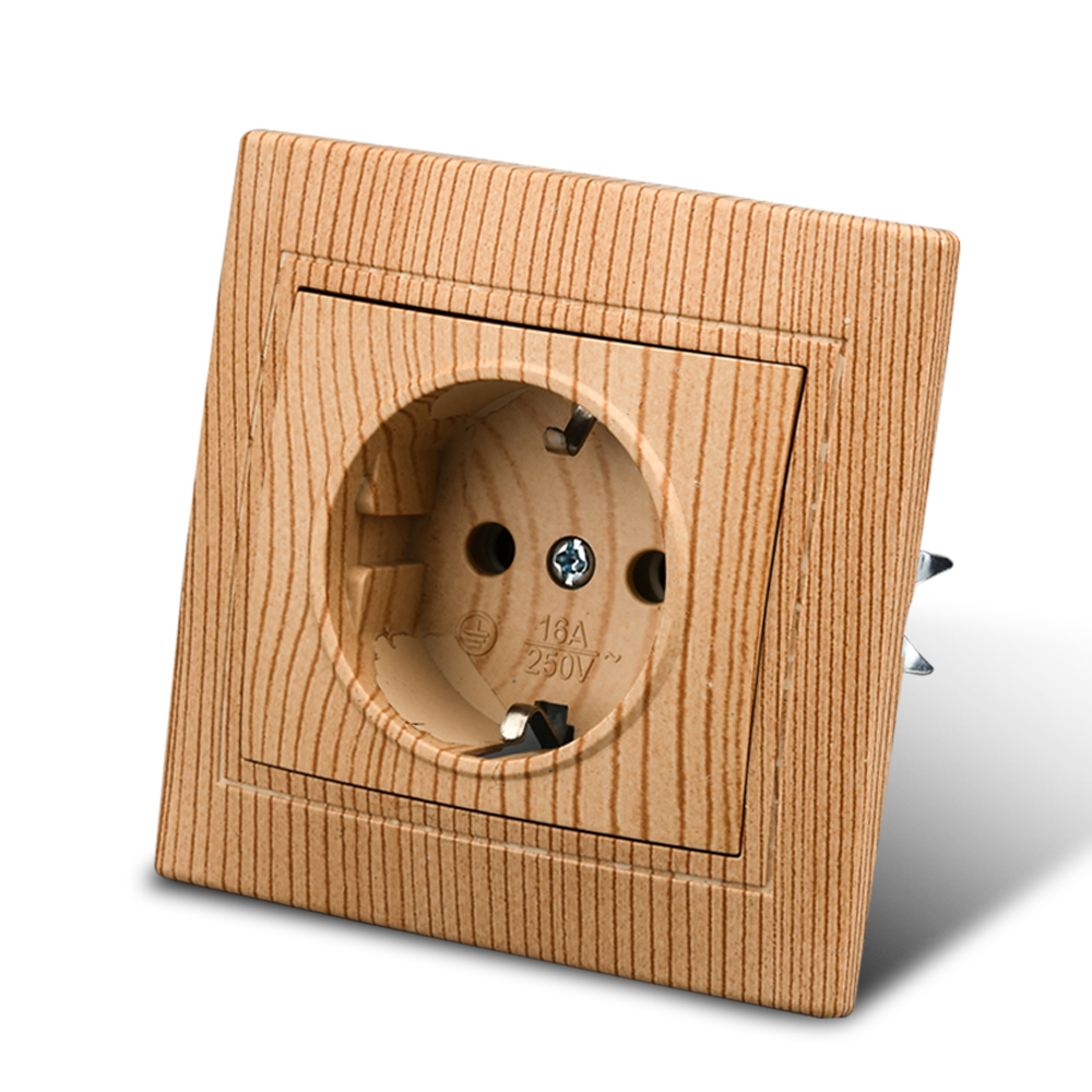 Woodworking Zone - Деревянная электрическая розетка WESA, 16 А,