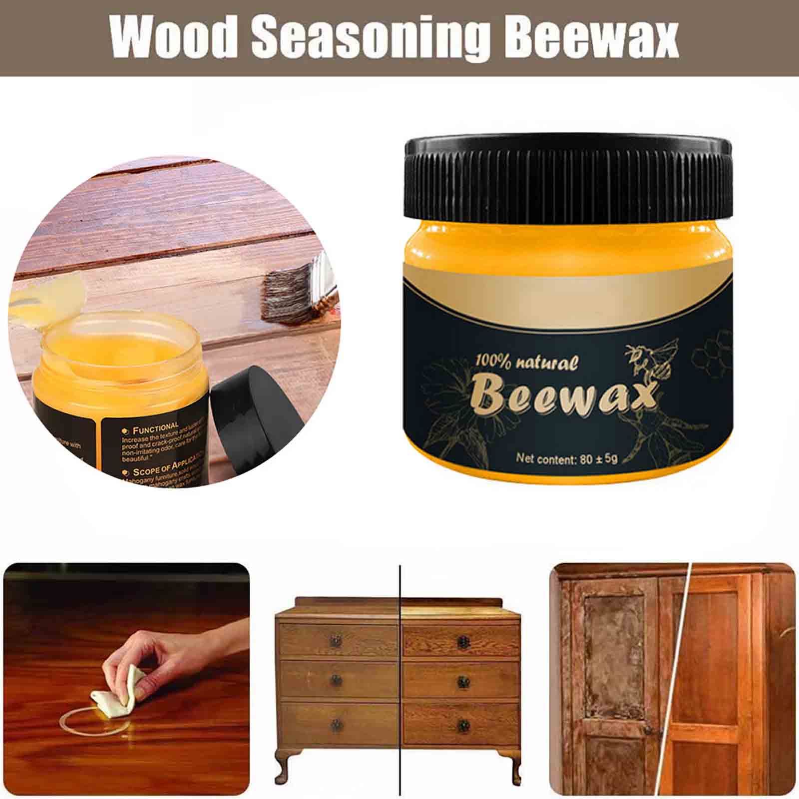 Woodworking Veneer - Деревянная приправа, пчелиный воск, органический натуральный