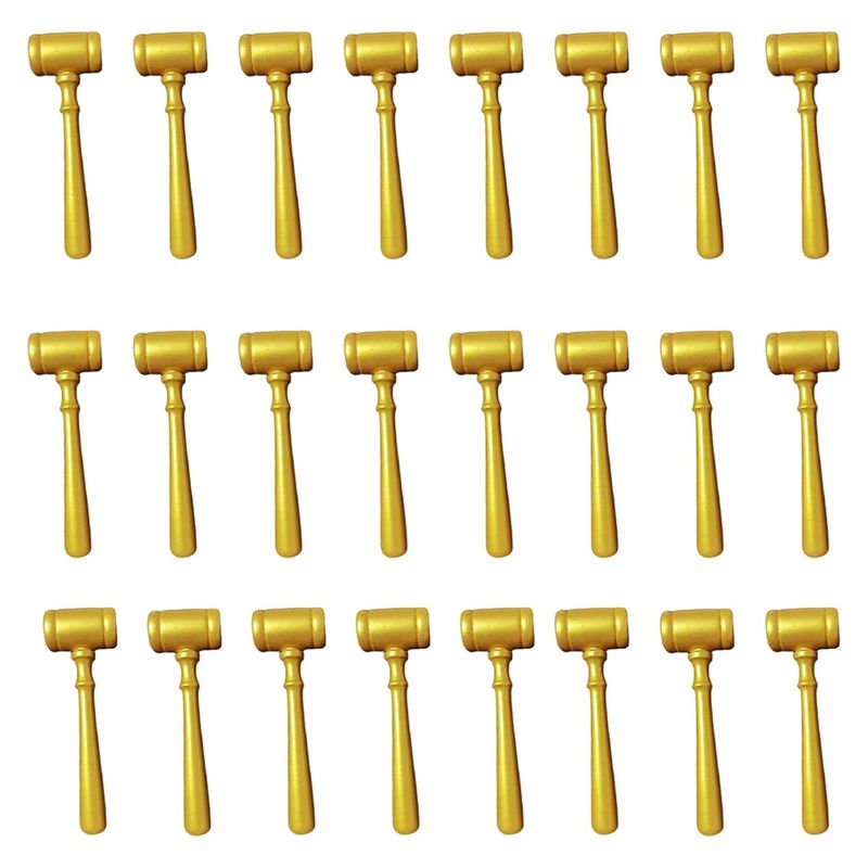 Woodworking Auctions - 24 шт. миниатюрные деревянные молотки судьи,