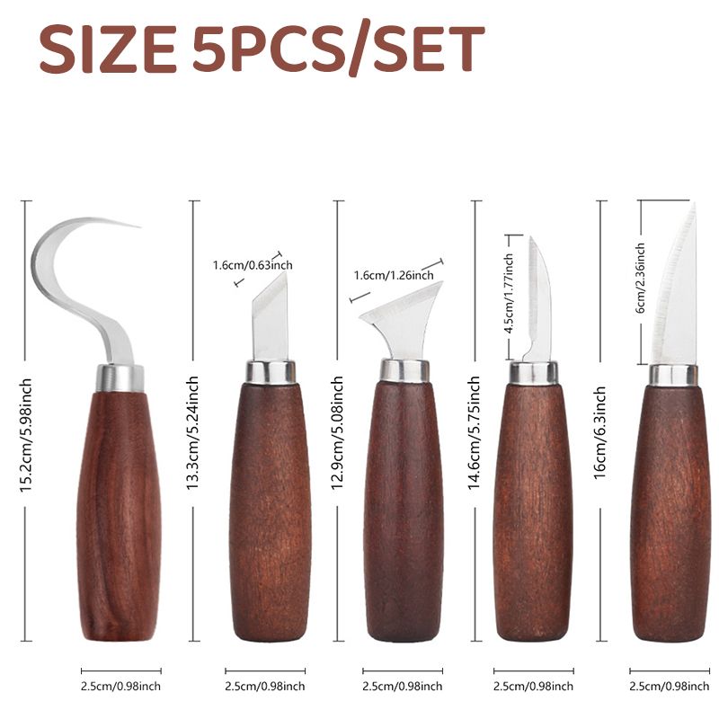 5 шт. инструменты для резьбы п – обзор и цена Wood Chisel Set